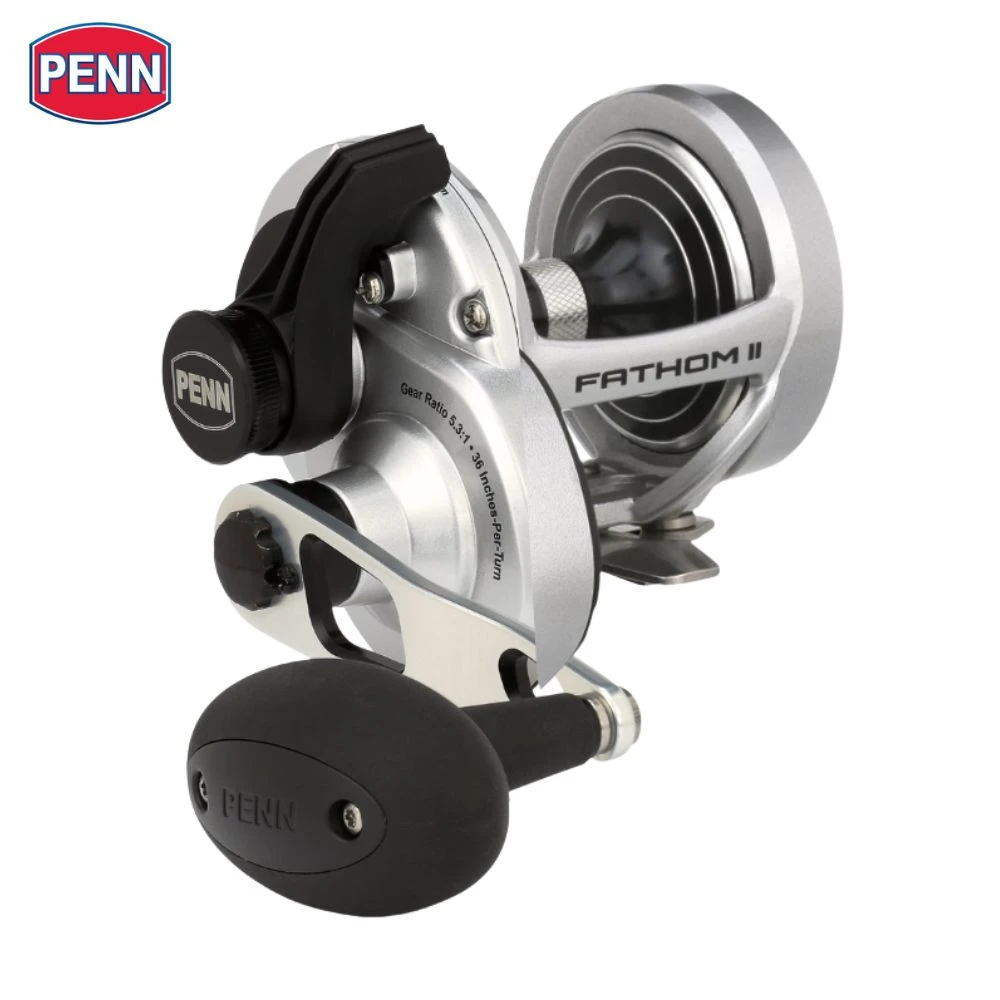 PENN Conventional One-Speed Right-Handed Reel FATHOM II LEVER DRAG 15LD 1 PENN Conventional One-Speed Right-Handed Reel FATHOM II LEVER DRAG 15LD