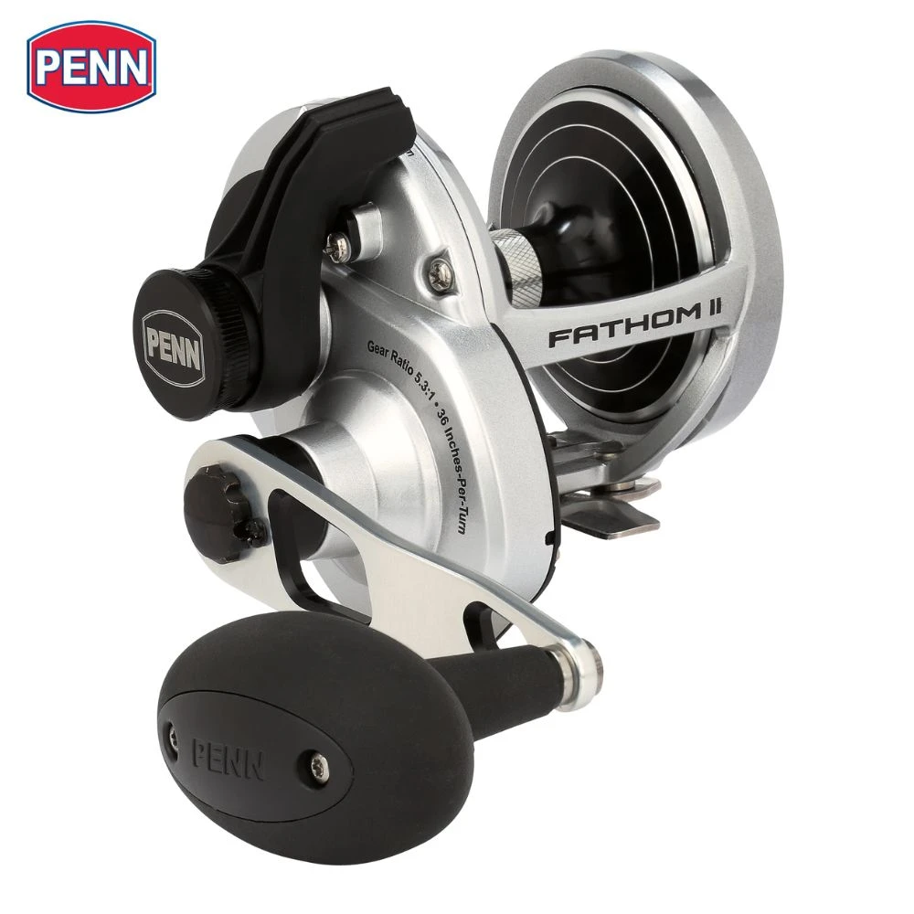PENN Conventional One-Speed Right-Handed Reel FATHOM II LEVER DRAG 30LD 1 PENN Conventional One-Speed Right-Handed Reel FATHOM II LEVER DRAG 30LD